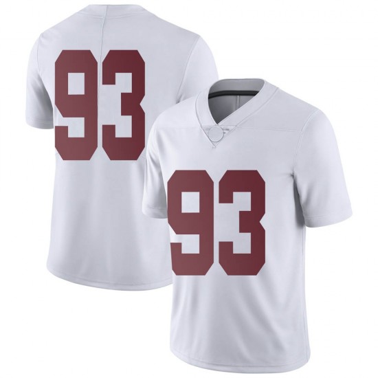 Alabama Crimson Tide Youth Tripp Slyman #93 No Name White NCAA Nike Authentic Stitched College Football Jersey GZ16D86GA